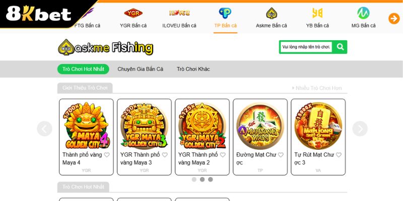 Tổng quan thông tin về sảnh ASKME bắn cá
