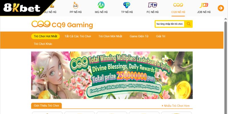 Giới thiệu tổng quan về sảnh CQ9 nổ hũ